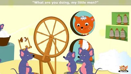 Six Little Mice Sat Down To Spin - Nursery Rhyme with Karaoke