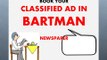 Bartaman Newspaper Classified Ads, Bartaman Newspaper Advertisement Booking Online