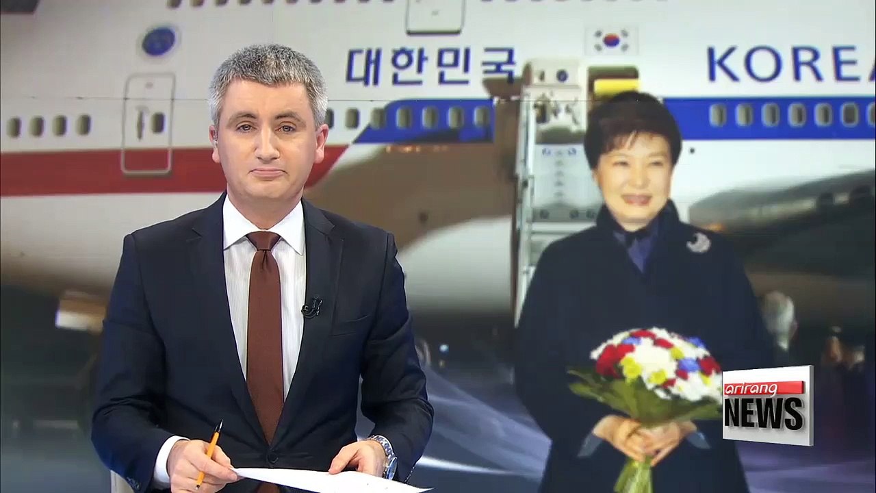 President Park arrives in Prague for Visegrad summit