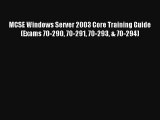 Read MCSE Windows Server 2003 Core Training Guide (Exams 70-290 70-291 70-293 & 70-294)# PDF