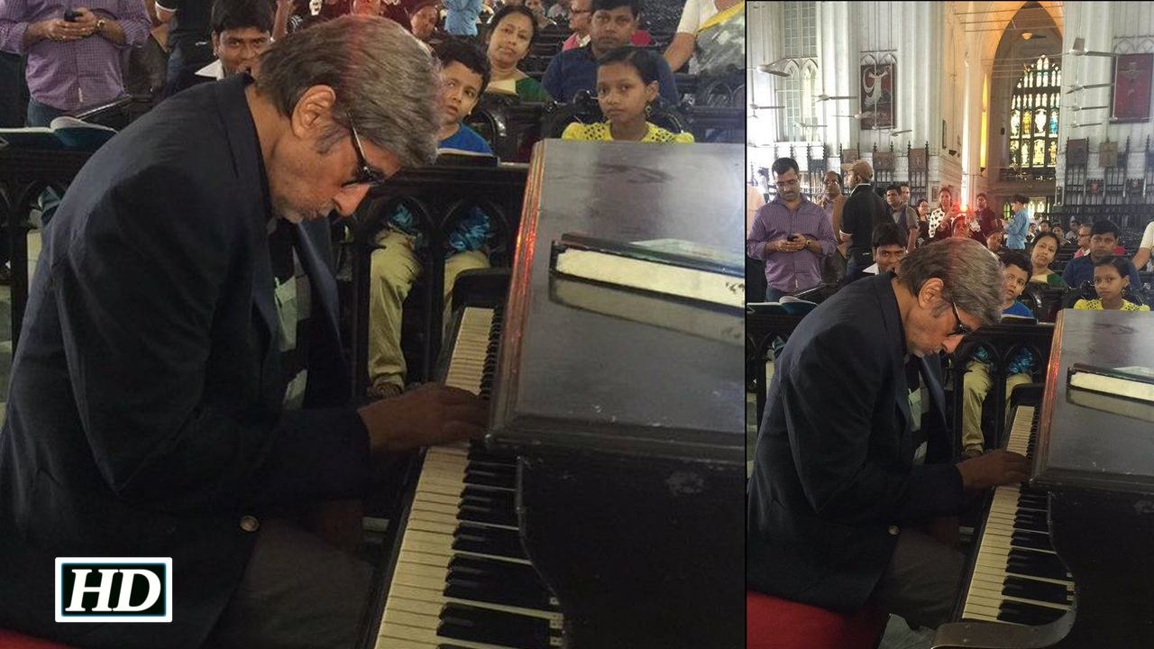 Watch Amitabh Bachchan Plays Piano