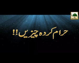 Haram Karda Cheezain - Maulana Ilyas Qadri - Short Speech