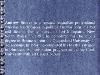 Andrew Stoner is an Experienced Businessperson