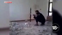 داعشي يحاول إطلاق صاروخ 
