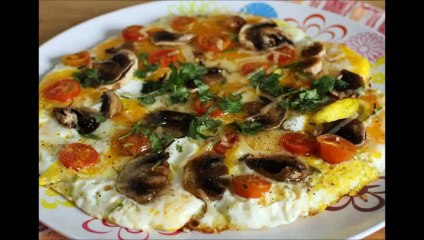 طريقة عمل  بيض بالفطر الطازج والطماطم الكرزية