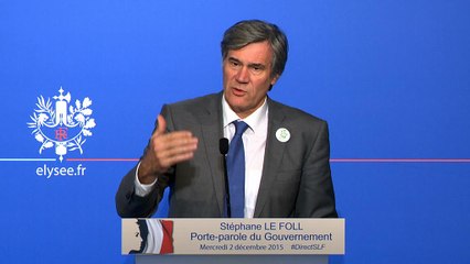 Point de presse de Stéphane Le Foll, le 2 décembre 2015
