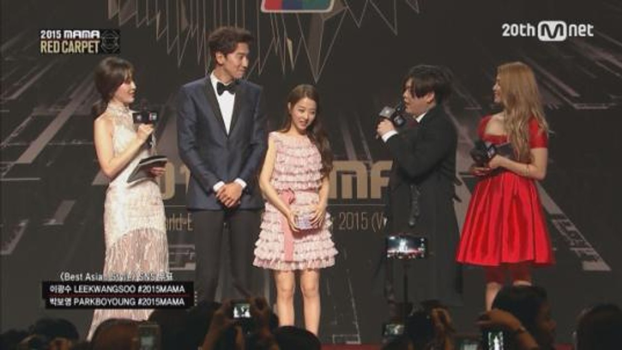 [2015MAMA] Redcarpet _ 이광수&박보영(Lee Kwang-soo&Park Bo-young)