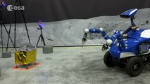 Andreas Mogensen controls ground rover from space