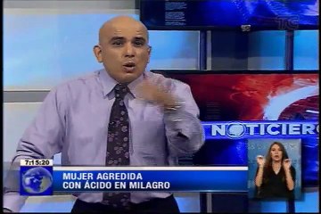 Mujer se salva de quedar desfigurada por ácido