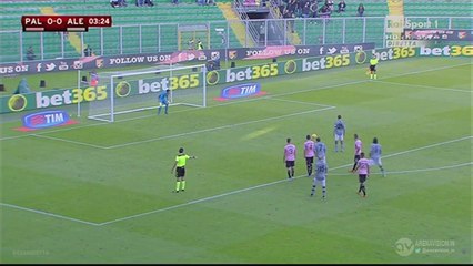 0-1 Loviso Penalty Goal Italy Coppa Italia Round 4 - 02.12.2015, US Palermo 0-1 US Alessandria
