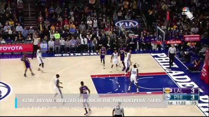 76ers stop record skid with win over Lakers in Kobe's final game in hometown