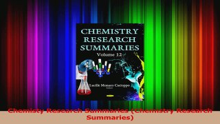 Chemisty Research Summaries Chemistry Research Summaries Download