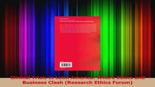 Clinical Trials in Latin America Where Ethics and Business Clash Research Ethics Forum Download