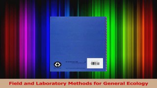 Read  Field and Laboratory Methods for General Ecology PDF Online