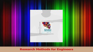 Download  Research Methods for Engineers Ebook Free