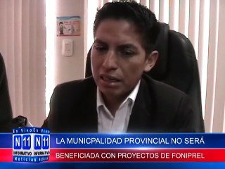N11 LA MPH NO SERA BENEFICIADA CON PROYECTOS FINANCIADOS POR FONIPREL