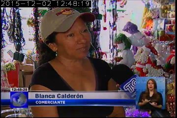 Comerciantes en época navideña