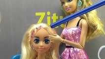 Đồ chơi trẻ em Bé Na Búp bê Barbie cắt tóc Hair saloon Barbie doll Kids toy