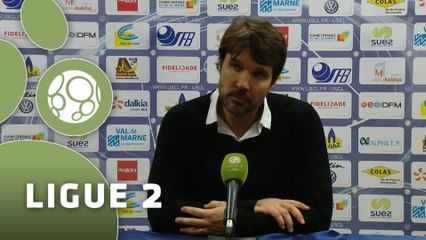 Conférence de presse US Créteil-Lusitanos - Paris FC (0-0) : Thierry FROGER (USCL) - Jean-Luc VASSEUR (PFC) - 2015/2016