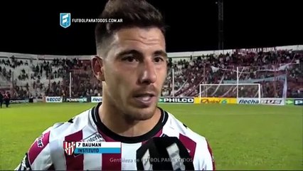 Bauman:"Fue palo y palo". Instituto 1 Patronato 1. Reducido. Torneo Primera B Nacional.FPT