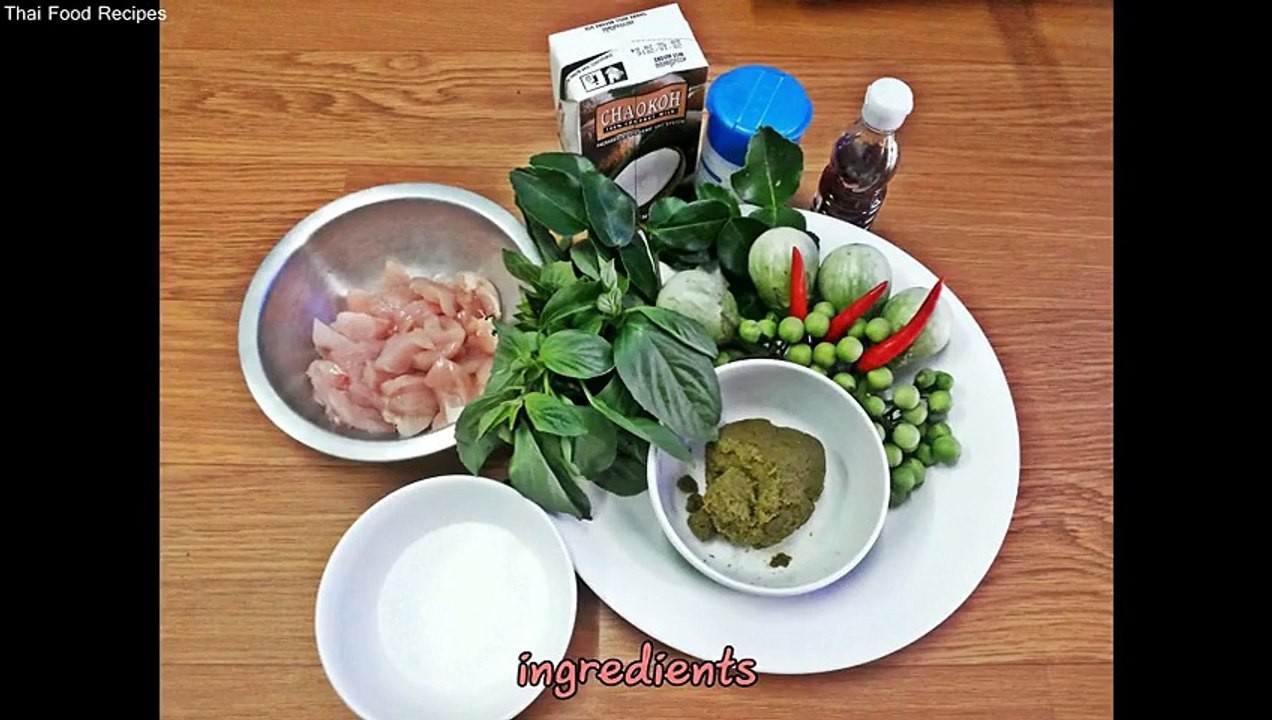 How To Cook Thai Green Curry Chicken   Thai food recipes แกงเขียวหวานไก่