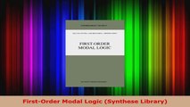 Download  FirstOrder Modal Logic Synthese Library Ebook Online