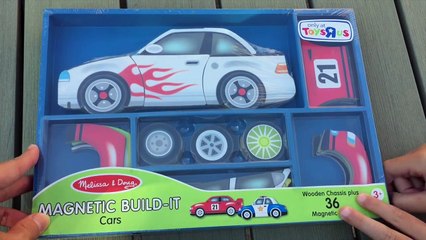 Cars Magnetic Build It Melissa & Doug Preschool Toys Wooden & Magnetic Puzzle Playset Toy