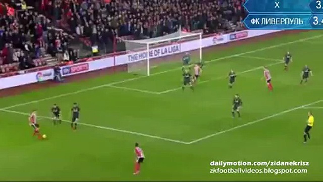 Sadio Mané 1-0 Great Header Goal - Southampton v. Liverpool - Capital One Cup 02.12.2015 HD