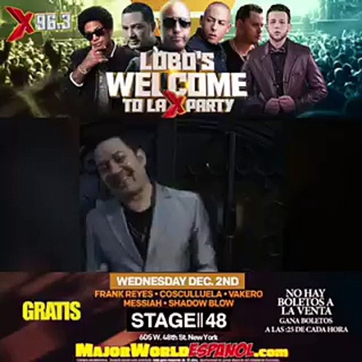 Frank Reyes se une al party para darle la bienvenida a DJ Lobo a la X.96.3 en el Lobo's Welcome to La X Party