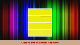 Read  Colors for Modern Fashion Ebook Free