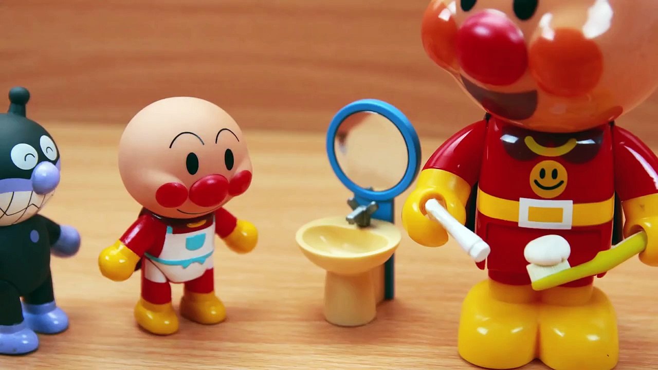 アンパンマンおもちゃ とバイキンマンのはみがき練習 ストップモーション Anpanman Toys 호빵맨 장난감