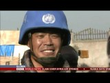 ＢＢＣ。中国は南スーダンに1031人の国連平和維持隊(700 人の兵士、268人のエンジニア、63人の医療隊員)を派遣しています。子どもたちはブルーのヘルメットの兵士になれています。