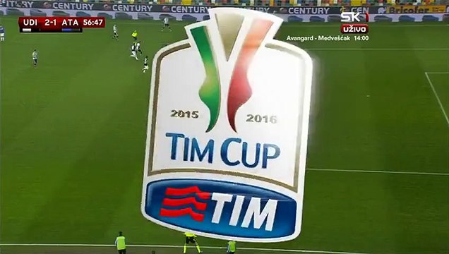 2-1 Goal Italy Coppa Italia Round 4 - 02.12.2015, Udinese Calcio 2-1 Atalanta Bergamo