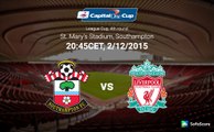 All Goals and Highlights HD | Southampton 1-6 Liverpool - Capital One Cup 02.12.2015 HD