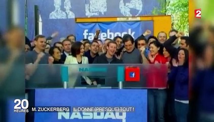 Mark Zuckerberg, PDG de Facebook, donne presque tout