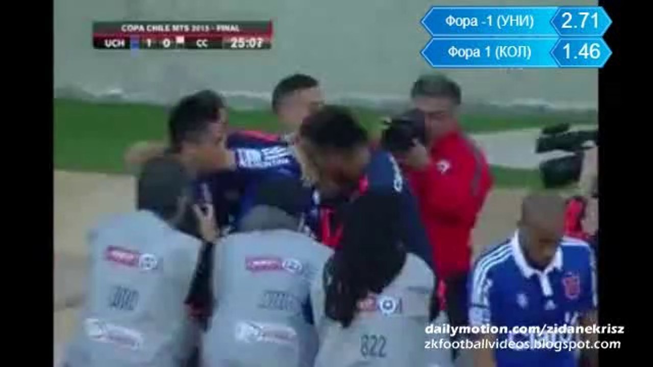 1-0 Mathias Corujo Diaz Amazing Goal - Universidad de Chile v. Colo Colo - Copa Chile Final 02.12.2015
