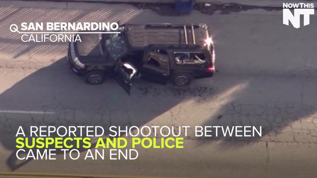 Aerial Footage Shows Shootout Aftermath