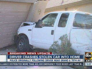 Driver crashes into home, school bus