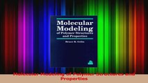 Read  Molecular Modeling of Polymer Structures and Properties PDF Online