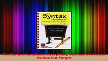 The Syntax Handbook Everything You Learned About Syntax but Forgot PDF