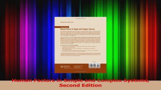 Download  Human Factors in Simple and Complex Systems Second Edition PDF Free