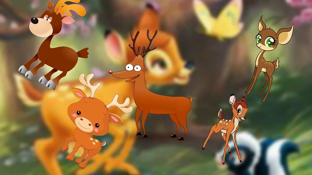Finger Family Nursery Rhymes for Children Deer Cartoon Finger Family Children Nursery Rhym
