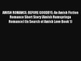 AMISH ROMANCE: BEFORE GOODBYE: An Amish Fiction Romance Short Story (Amish Rumspringa Romance)