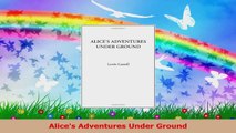 Alices Adventures Under Ground PDF