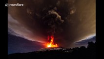 Incredible 'dirty' thunderstorm time-lapse on Mount Etna, Sicily
