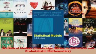 Download  Statistical Models Cambridge Series in Statistical and Probabilistic Mathematics PDF Online