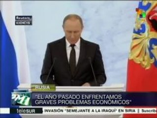 Reconoce Putin que 2014 fue un año duro pero Rusia se recupera
