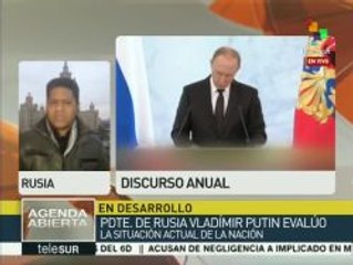 Vladimir Putin evalúa el estado actual de Rusia