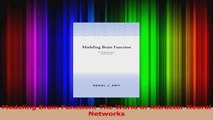 Modeling Brain Function The World of Attractor Neural Networks PDF