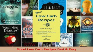 Download  More Low Carb Recipes Fast  Easy PDF Free